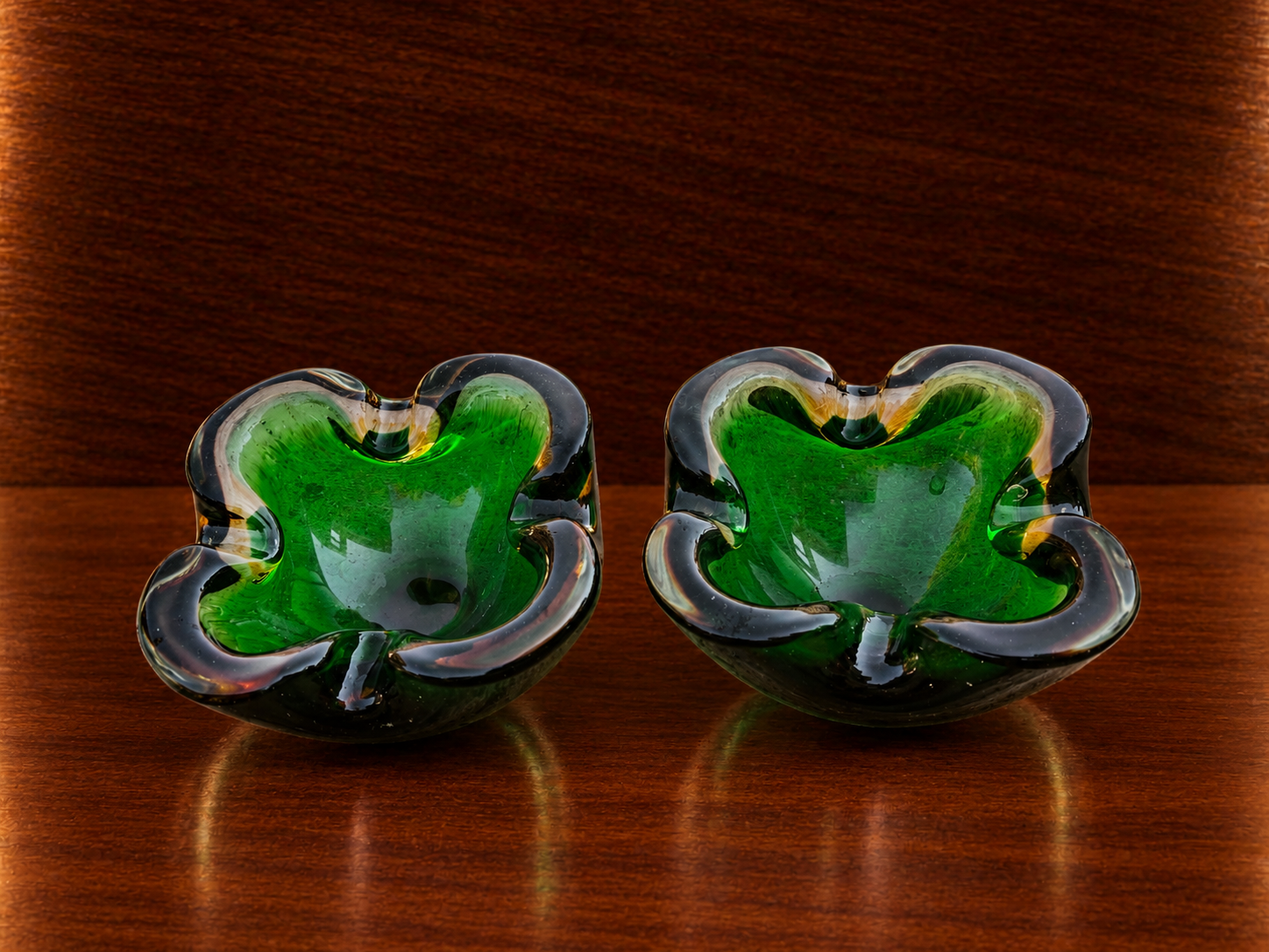 Murano glass lucky flower ashtrays 🍀
